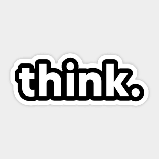 think - single word design Sticker